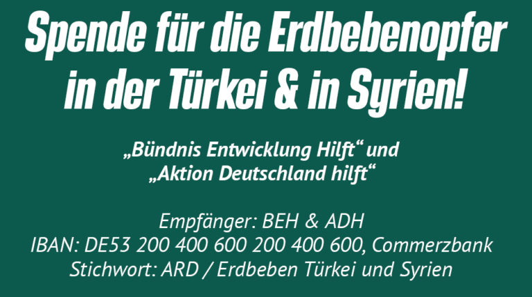 Schwere Erdbeben in der Türkei und Syrien